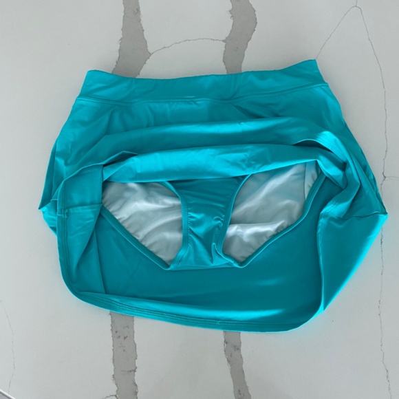 Lands End Turquoise Swim Skirt Sz 10L - Picture 4 of 4